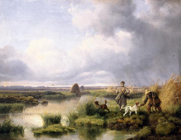 Hunting in the bog de Peter von Hess