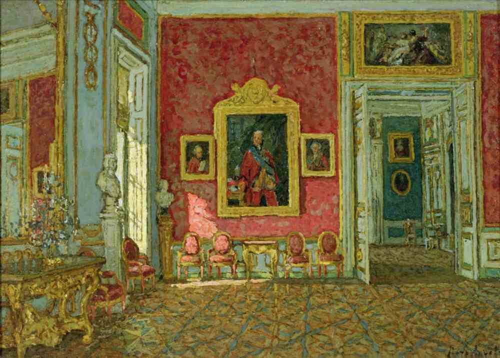 The purple drawing-room in the Kuskovo Palace de Petr Ivanovic Petrovichev