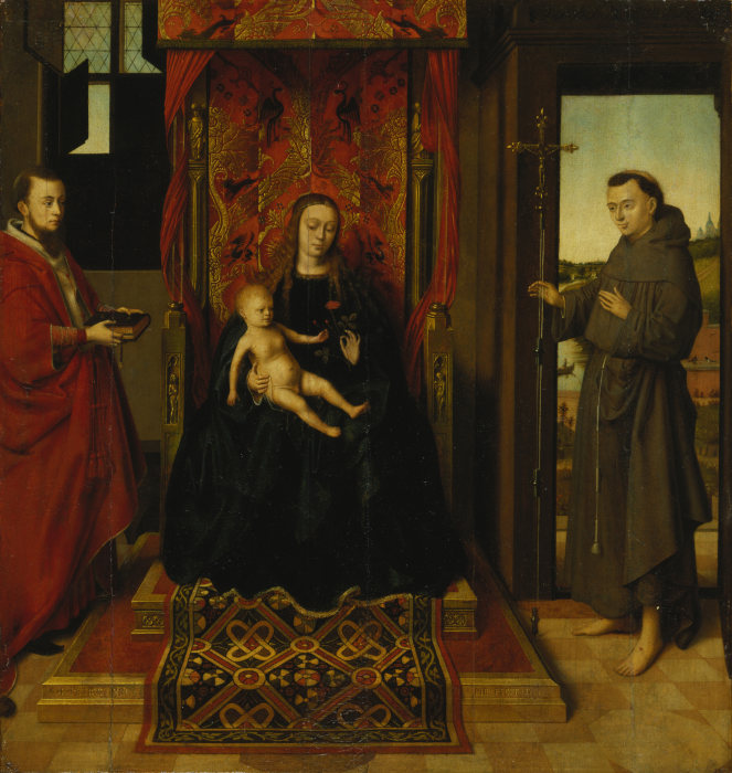 Virgin and Child with Saints Jerome and Francis de Petrus Christus