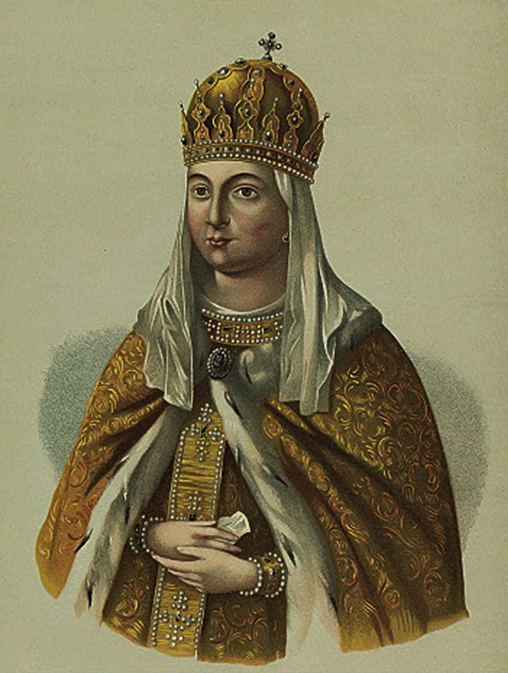 Portrait of Tsarina Yevdokiya Lukyanovna Streshnyova (1608-1645), the wife of tsar Michael I of Russ de P.F. Borel