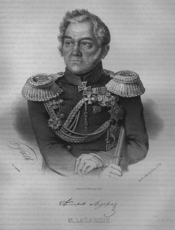 Portrait of Admiral Mikhail Lazarev (1788-1851) de P.F. Borel