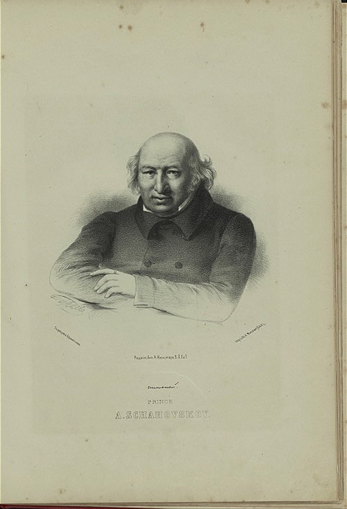 Portrait of the author Prince Alexander Shakhovskoi (1777-1846) de P.F. Borel