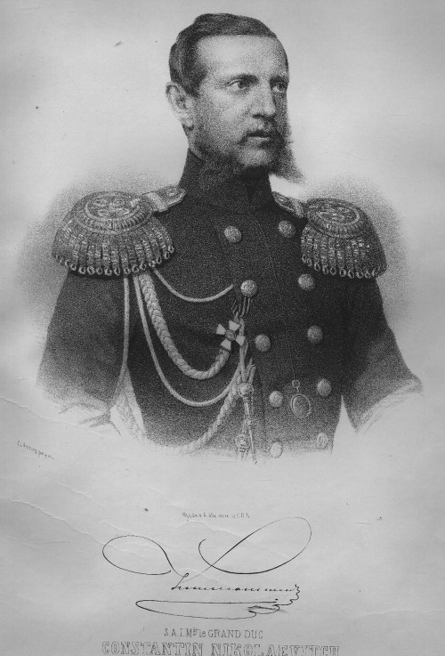 Portrait of Grand Duke Konstantin Nikolaevich of Russia (1827-1892), viceroy of Poland, admiral of t de P.F. Borel