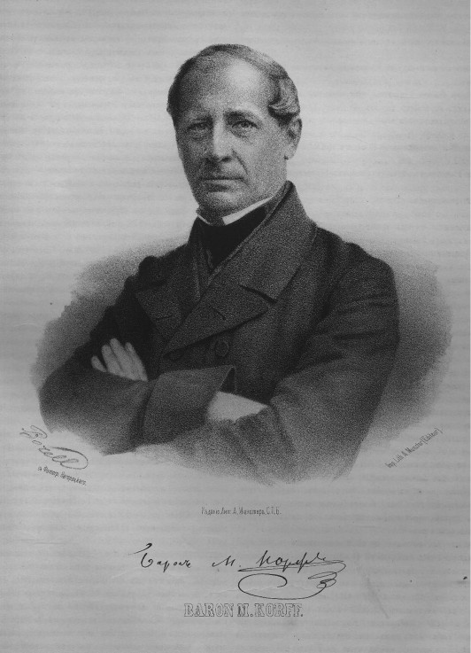 Portrait of Count Modest Andreyevich von Korff (1800-1876) de P.F. Borel