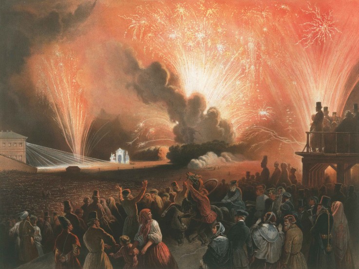 Coronation Fireworks in Moscow de Pharamond Blanchard