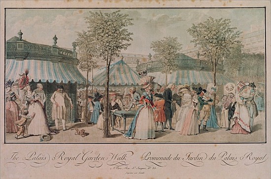 The Palais Royal Garden Walk de Philibert-Louis Debucourt