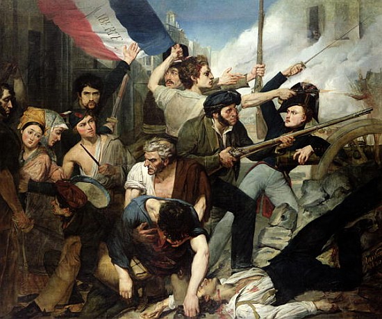 Scene of the 1830 Revolution de Philibert Rouviere