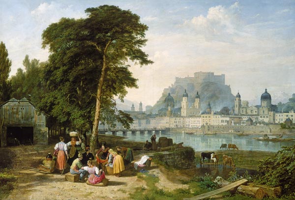 Look at Salzburg with laundry grooves in the foreg de Philip Hutchins Rogers