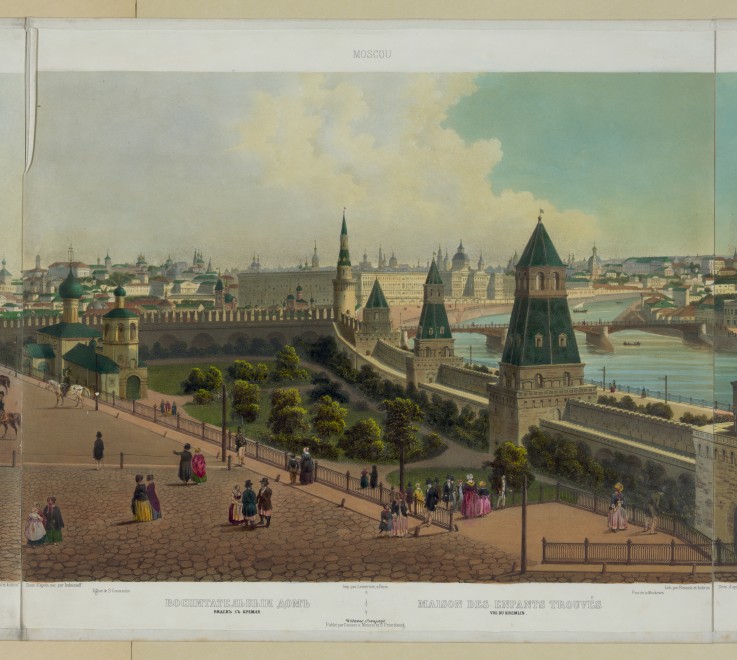 The Moscow Orphanage (from a panoramic view of Moscow in 10 parts) de Philippe Benoist