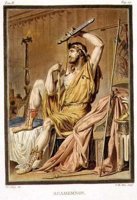 Agamemnon, costume for 'Iphigenia in Aulis' by Jean Racine, from Volume II of 'Research on the Costu de Philippe Chery