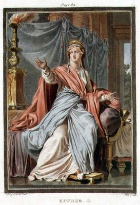 Esther, costume for 'Esther' by Jean Racine, from Volume I of 'Research on the Costumes and Theatre de Philippe Chery