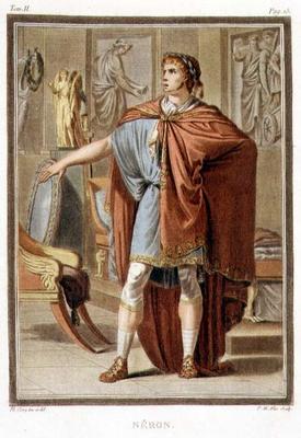 Nero, costume for 'Britannicus' by Jean Racine, from Volume II of 'Research on the Costumes and Thea de Philippe Chery
