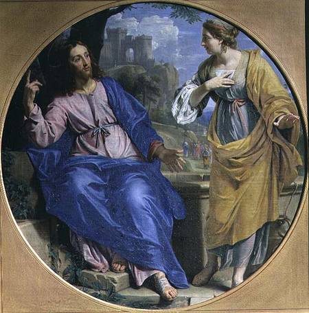 Christ and the Woman of Samaria at the Well de Philippe de Champaigne