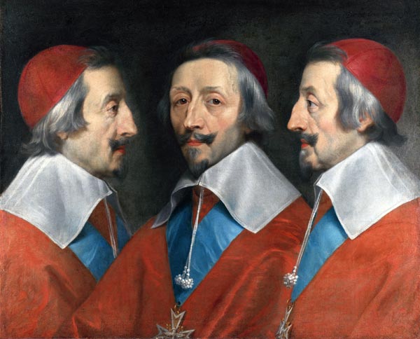 Triple Portrait of the Head of Richelieu de Philippe de Champaigne
