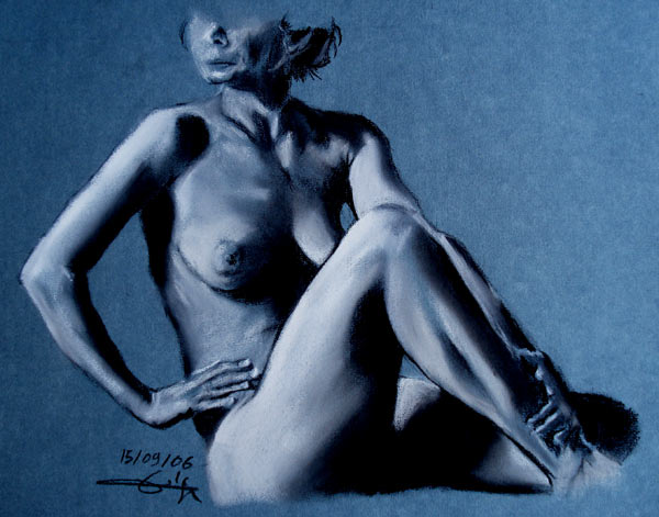 Femme nu au Sol 150906 de Philippe Flohic
