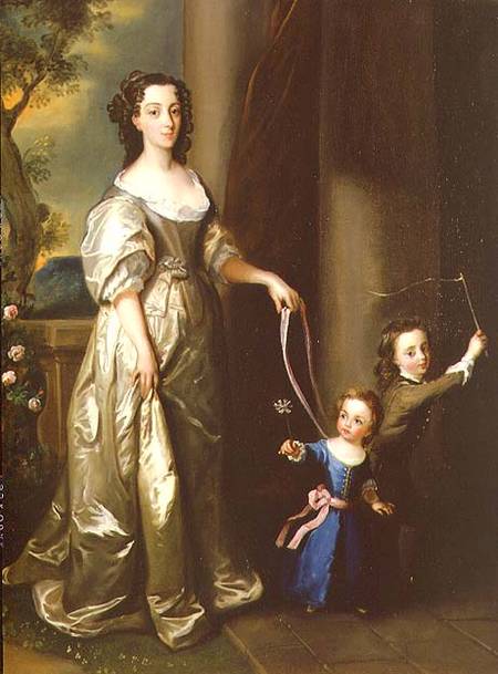 Portrait of Mrs Thomas Fane with her children John and Anne de Philippe Mercier