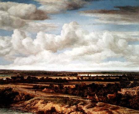 An Extensive Landscape with a Road by a River de Philips Koninck