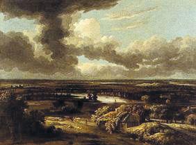Dutch landscape with look of the dunes to the leve