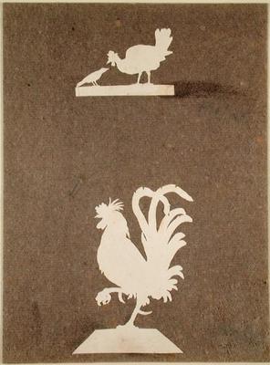 Farmyard birds (collage on paper) de Phillip Otto Runge