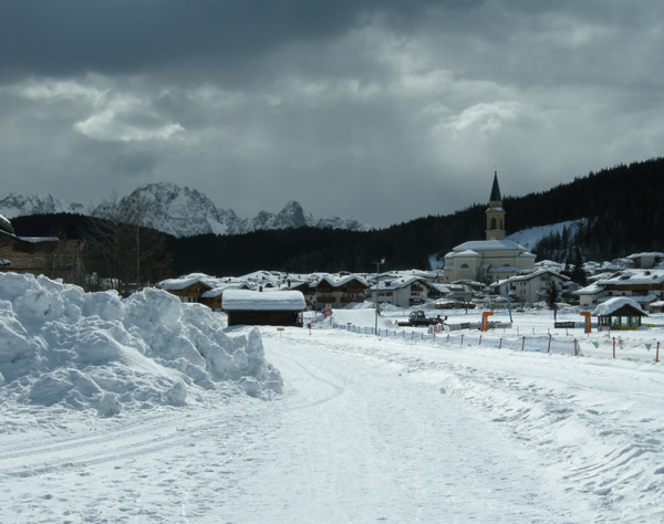 Paisaje con nieve en Padola de Andrea Piccinini