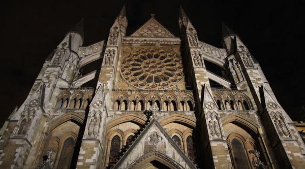 Westminster Abbey vista nocturna, Londres 2015