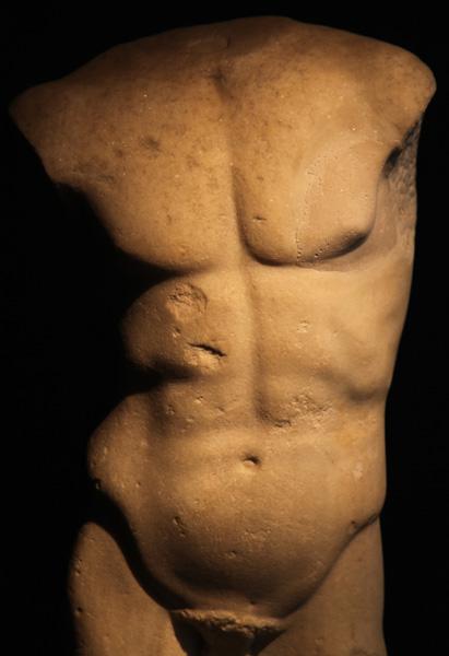 Torso masculino escultural antiguo en Bruselas