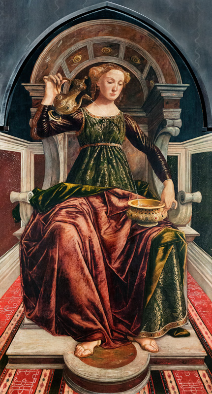 Temperance, from a series of panels depicting the Virtues designed for the Council Chamber of the Me de Piero del Pollaiuolo