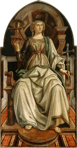 Faith, from a series of panels depicting the Virtues designed for the Council Chamber of the Merchan de Piero del Pollaiuolo