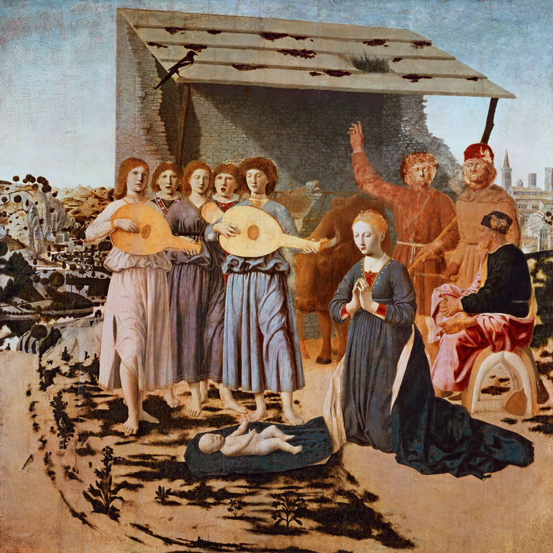 Nativity, 1470-75 (see also 210061) de Piero della Francesca