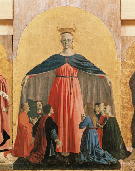 The Madonna of Mercy, central panel from the Misericordia altarpiece de Piero della Francesca