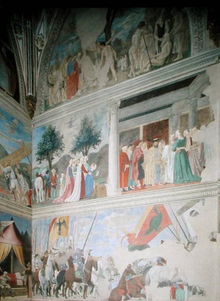 The Queen of Sheba Worshipping the Wood of the True Cross, The Reception of the Queen of Sheba by Ki de Piero della Francesca