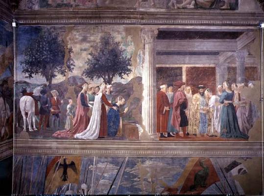 The Queen of Sheba Worshipping the Wood of the True Cross and The Reception of the Queen of Sheba by de Piero della Francesca