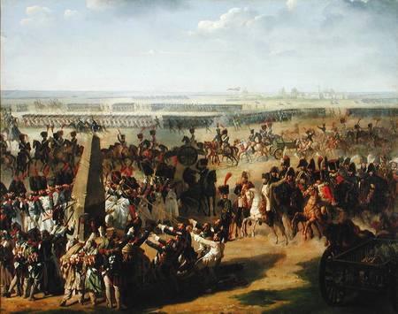 The French Army Pulling Down the Rosbach Column, 18th October 1806 de Pierre Antoine Augustin Vafflard