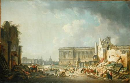 Clearing the Colonnade of the Louvre de Pierre Antoine Demachy