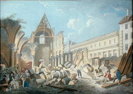 Demolition of the Couvent des Cordeliers de Pierre Antoine Demachy