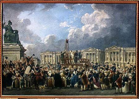 An Execution, Place de la Revolution between August 1793 and June 1794 de Pierre Antoine Demachy