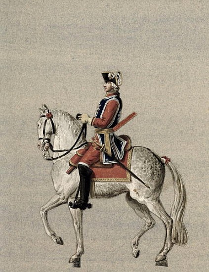 Equestrian portrait of Prince Charles de Beauveau-Craon (1720-93) de Pierre Antoine Lesueur