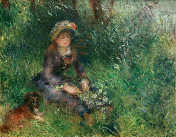 Aline Charigot au chien de Pierre-Auguste Renoir