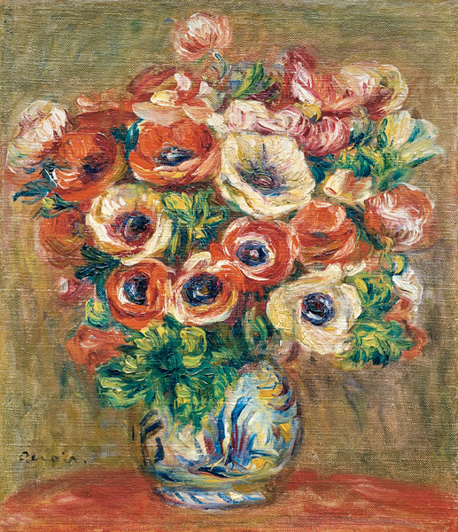 Anemones in a Vase de Pierre-Auguste Renoir