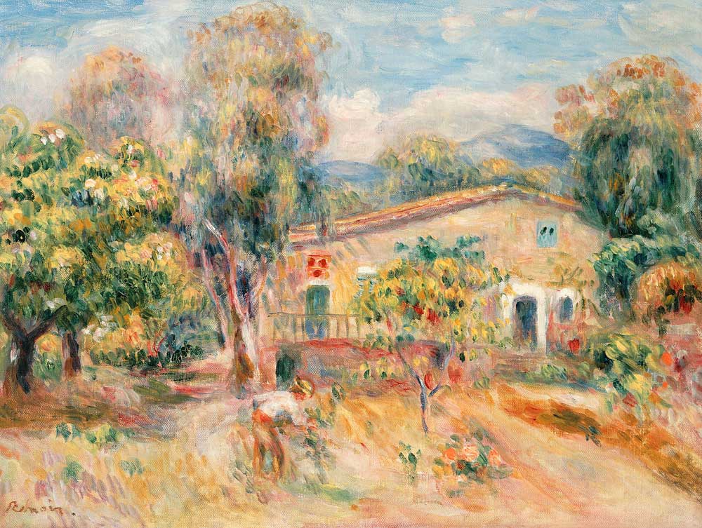 Collettes Farmhouse, Cagnes de Pierre-Auguste Renoir