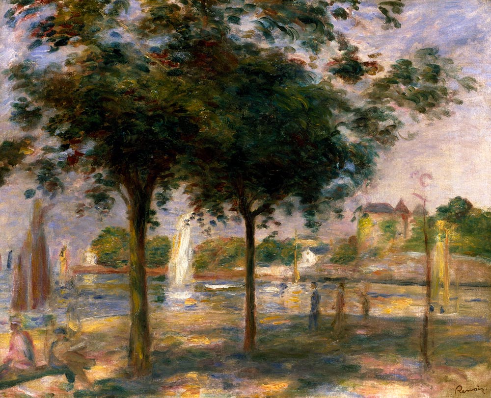 Der Strand in Pornic, Das weiße Segel de Pierre-Auguste Renoir
