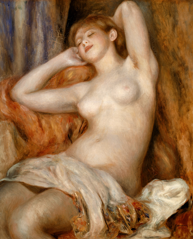 La bañista dormida de Pierre-Auguste Renoir