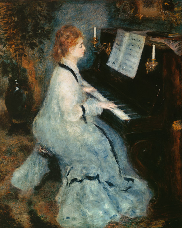 Woman at the piano de Pierre-Auguste Renoir