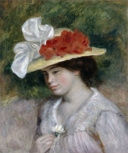 Woman in a Flowered Hat de Pierre-Auguste Renoir