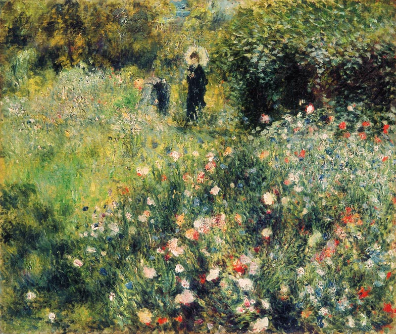 Mujer con parasol en el jardín de Pierre-Auguste Renoir