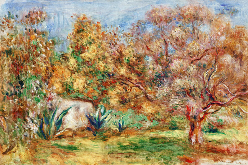 Jardín de olivos de Pierre-Auguste Renoir
