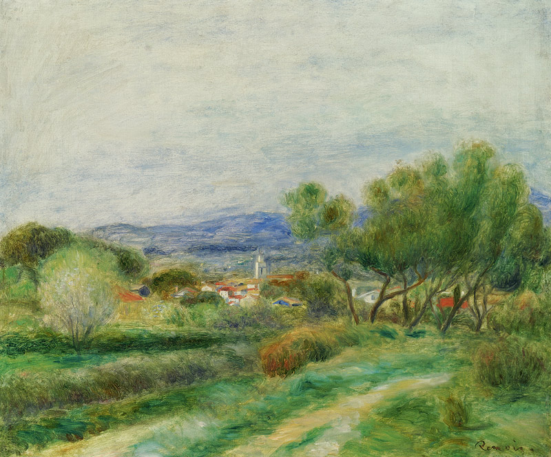 Green landscape (La Seyne) de Pierre-Auguste Renoir