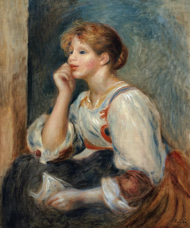 Young girl with letter de Pierre-Auguste Renoir