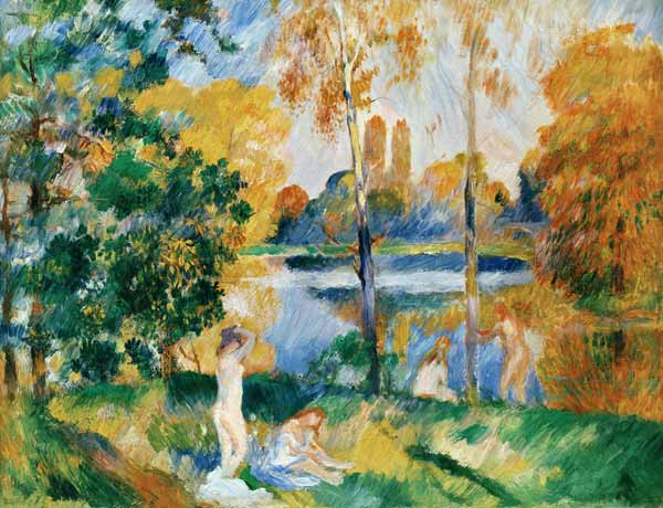 Renoir / Landscape with bathers / c.1885 de Pierre-Auguste Renoir