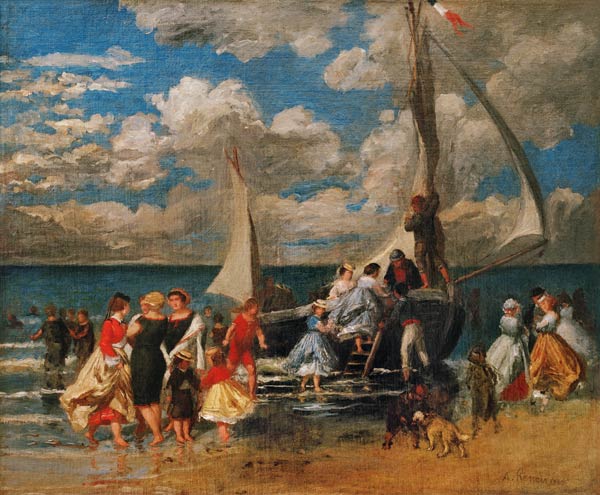 Renoir / Meeting around a boat / 1862 de Pierre-Auguste Renoir